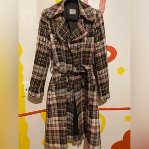 Oasis Pink & Brown Coat